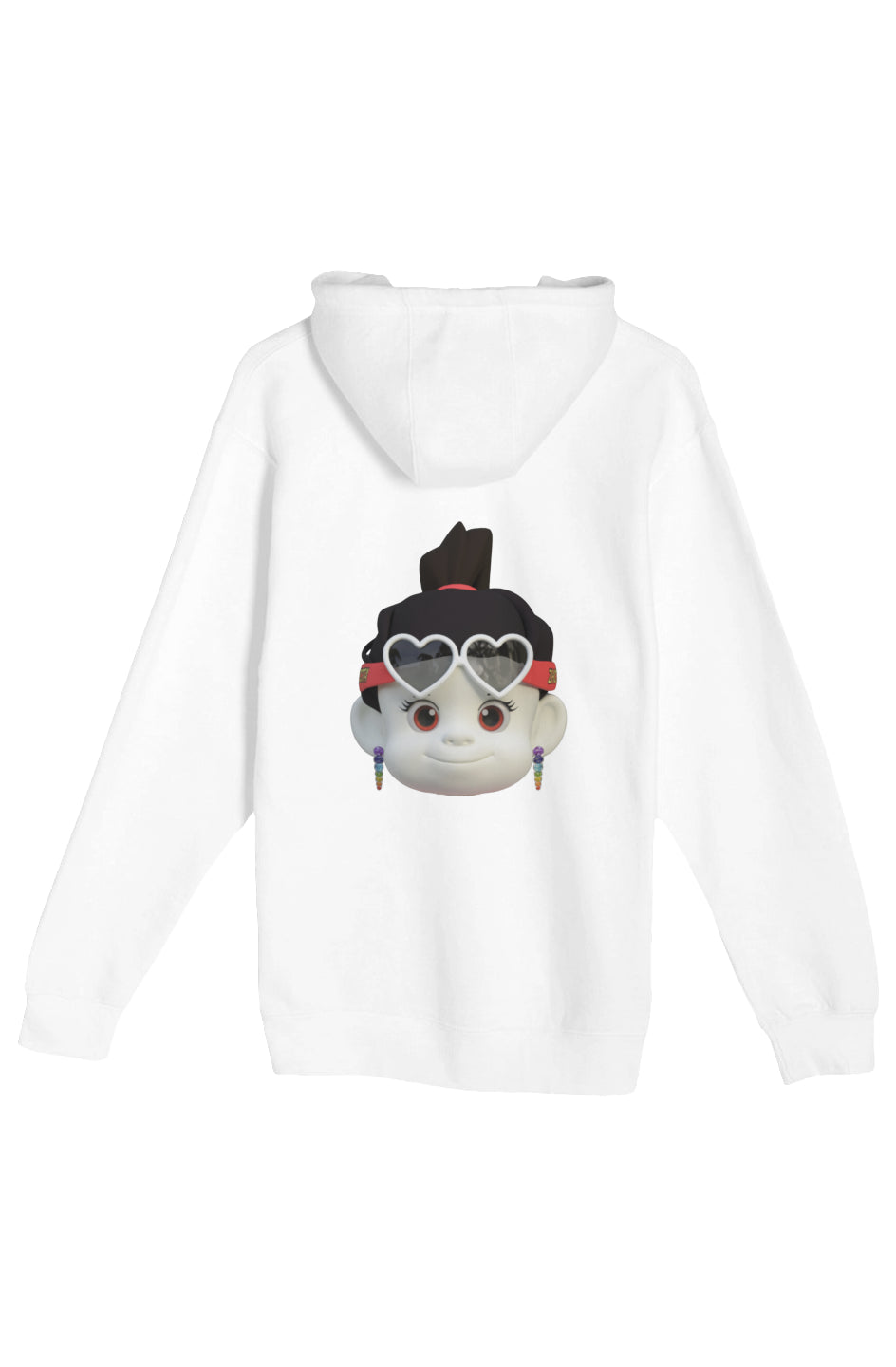 Zhotcita's Cute Face on Back Unisex Premium Pullover Hoodie