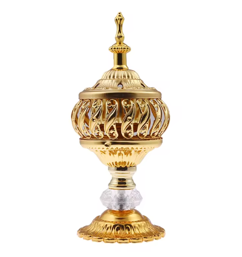 Incense Burner Holder Metal Censer Cone Arabian Stick Frankincense