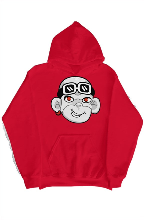 gildan pullover hoody zhot face red
