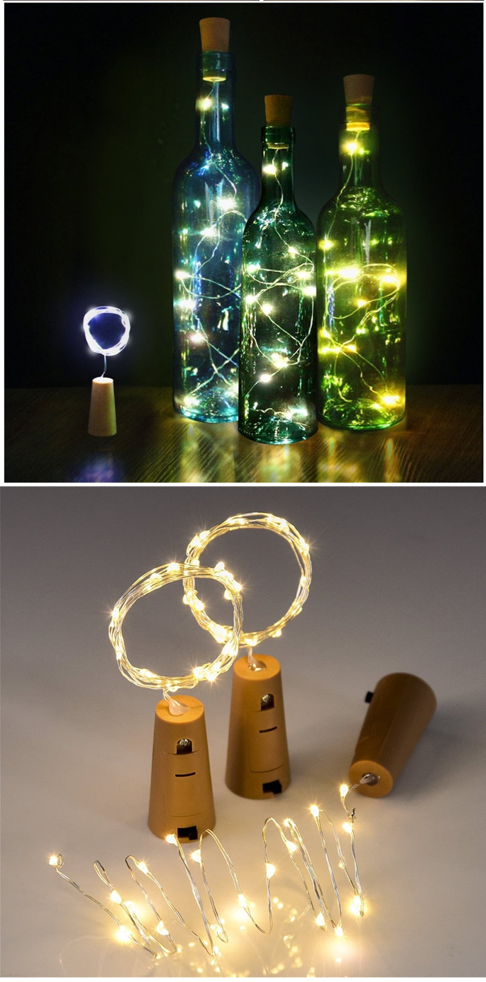 Wine Bottle Light for bar -string lights -decoration for wine bottle -fairy lights