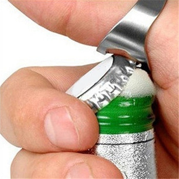 Finger Ring Bottle Opener Bar Beer Tools - 3PCS/set - Stainless Steel