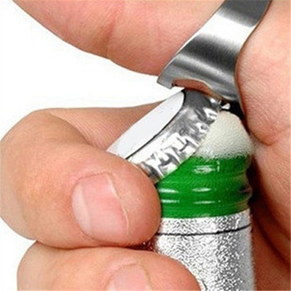 Finger Ring Bottle Opener Bar Beer Tools  - 3PCS/set - Stainless Steel