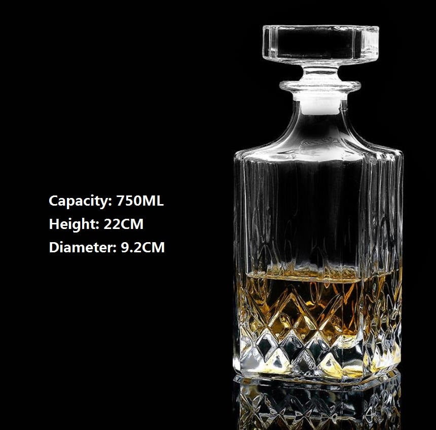 Whiskey Decanters - Whiskey Bottle Crystal Glass Decanter- Home Bar Decoration