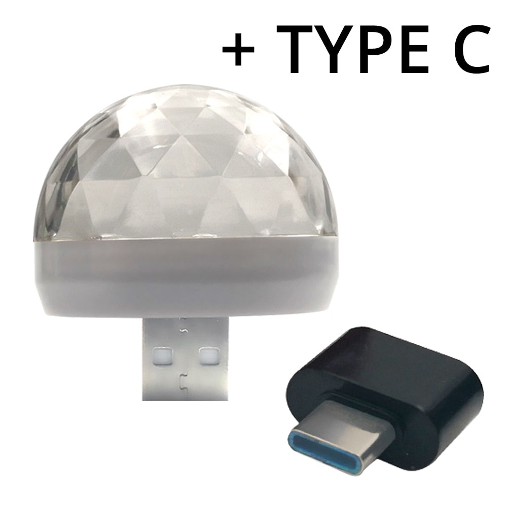USB Disco Light USB Portable -DJ Mini Colorful Music Sound Led - Party Atmosphere Interior