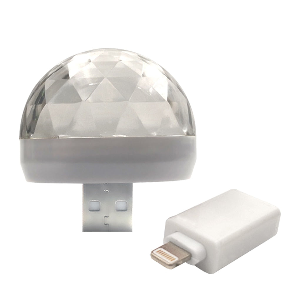 USB Disco Light USB Portable -DJ Mini Colorful Music Sound Led - Party Atmosphere Interior