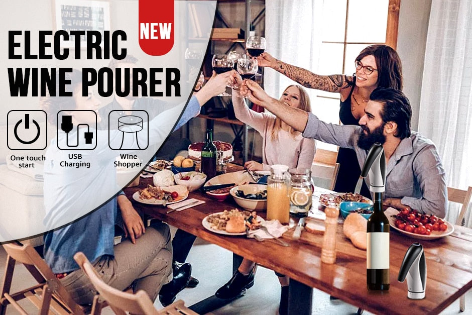 Electric Wine Opener -Automatic Corkscrew -Wine Openers -Rechargeable Bottle Opener - Foil Cutter