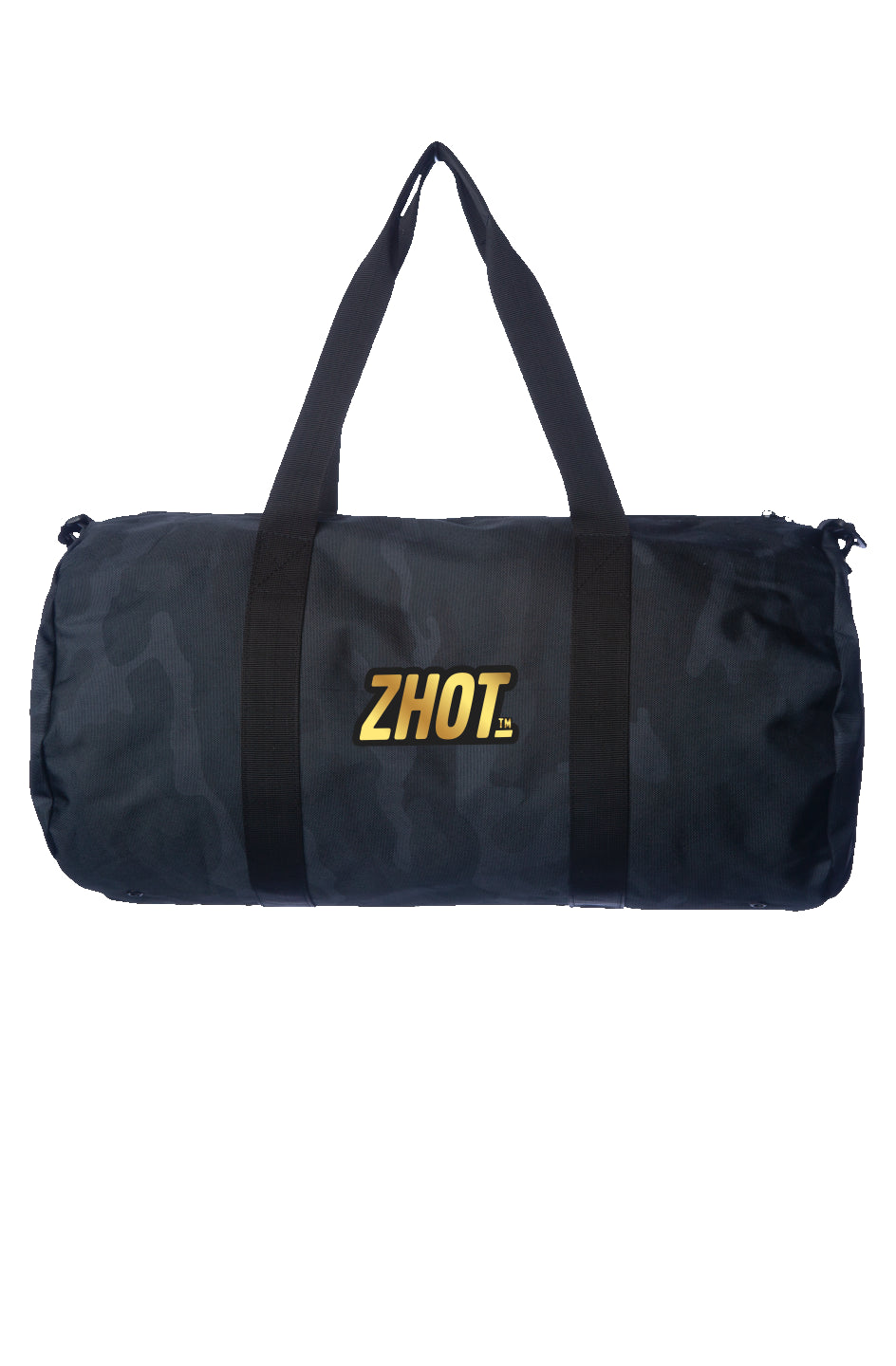 Duffle Black Camo Bag Golden Zhot Logo