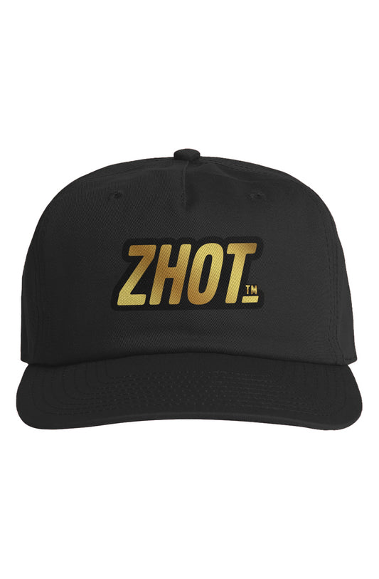 One size fits all golden and black zhot cap