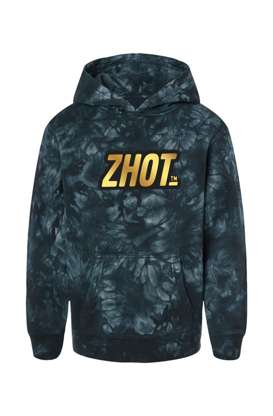 Black Golden Tie Dye Hoodie 80/20 cotton/polyester