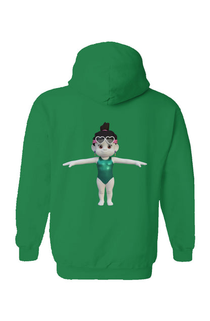 Zhotcita Gymnastics on Back Unisex Gildan Hoodie