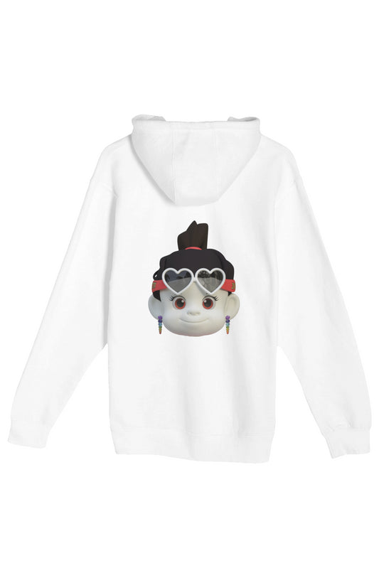 Zhotcita's Cute Face on Back Unisex  Premium Pullover Hoodie