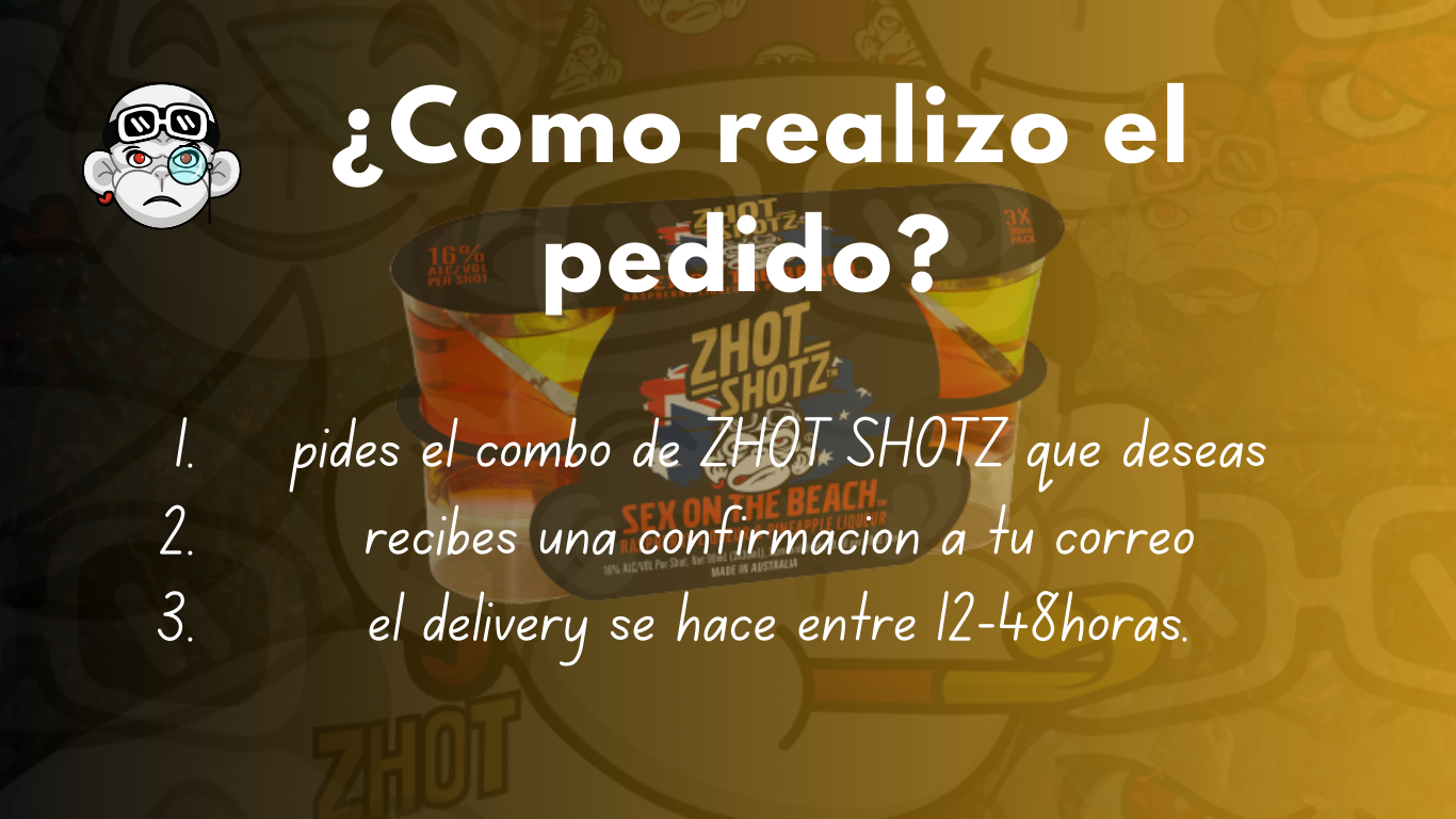 pedir zhot shotz, shots de fiesta