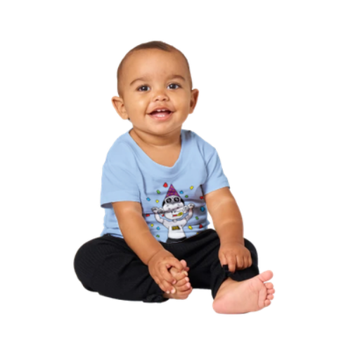 Adorable Baby Shirt - Exited and Loving Zhot Jr design