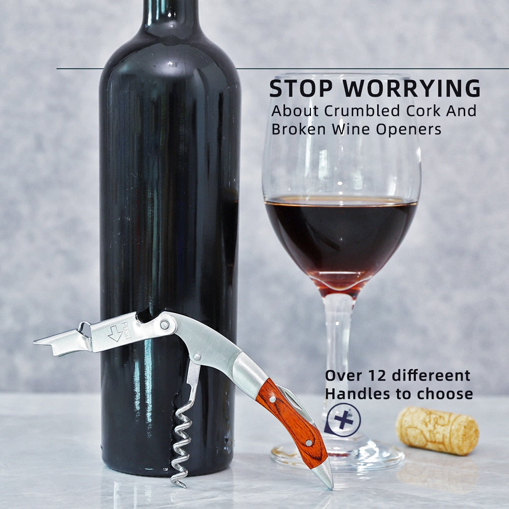 Wine Opener, Professional Waiters Corkscrew, Bottle Opener and Foil Cutter Gift for Wine Lovers