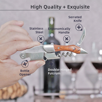 zhot wine Wine Opener, Professional Waiters Corkscrew, Bottle Opener and Foil Cutter Gift for Wine Lovers