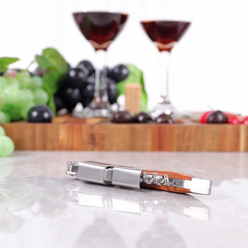 Wine Opener, Professional Waiters Corkscrew, Bottle Opener and Foil Cutter Gift for Wine Lovers