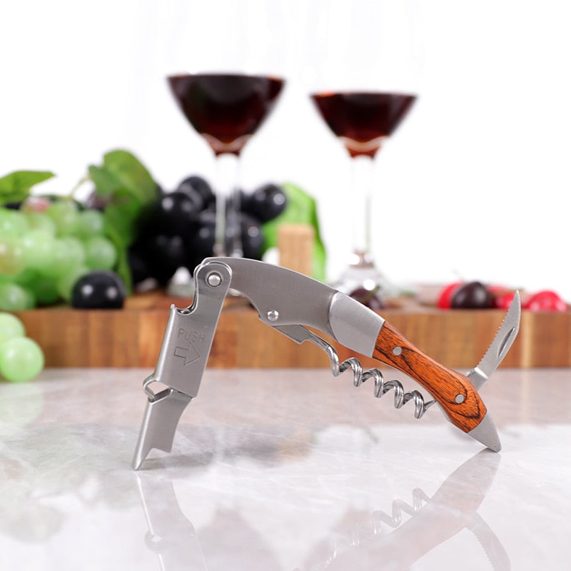 zhot wine Wine Opener, Professional Waiters Corkscrew, Bottle Opener and Foil Cutter Gift for Wine Lovers