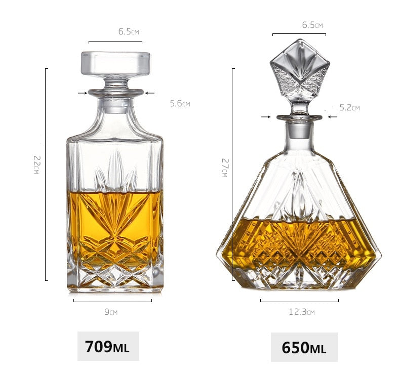 Whiskey Decanters - Whiskey Bottle Crystal Glass Decanter- Home Bar Decoration