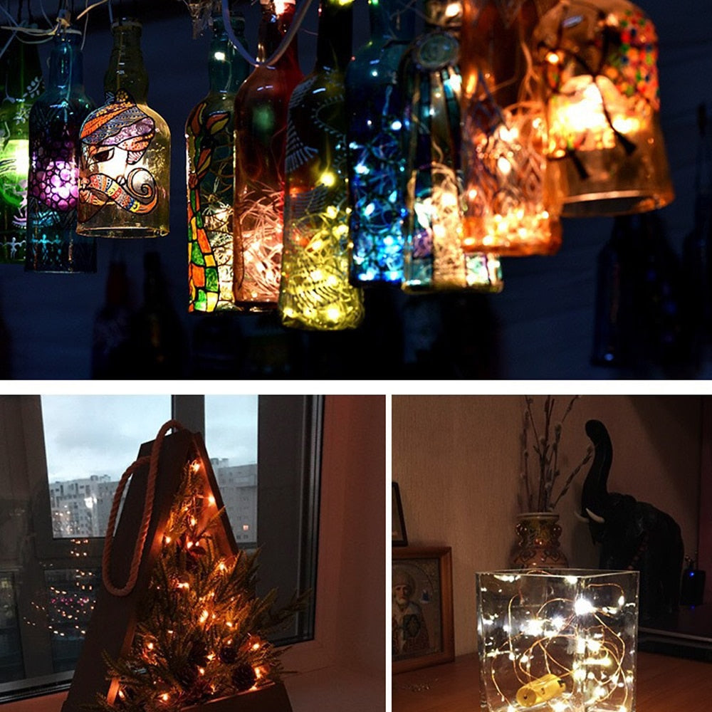 Wine Bottle Light for bar -string lights -decoration for wine bottle -fairy lights