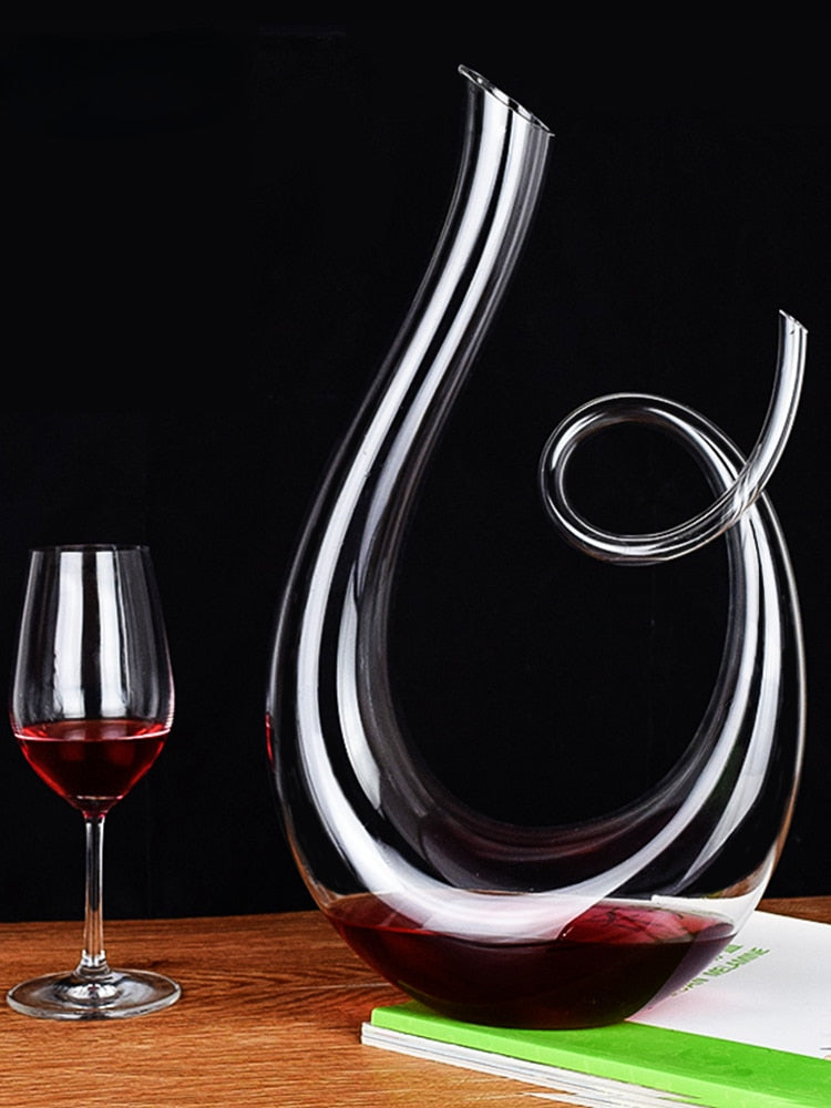 Crystal High Grade 1500ml Spiral Wine Decanter -Harp Swan Decanter-